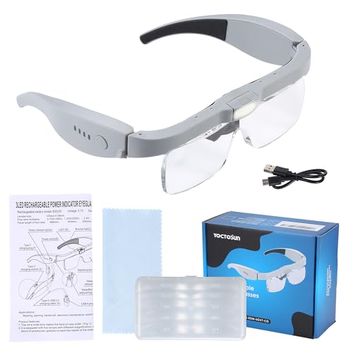 magnifying glasses with light
